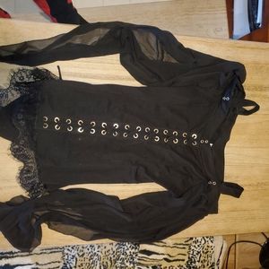 Black long sleeve gothic shirt